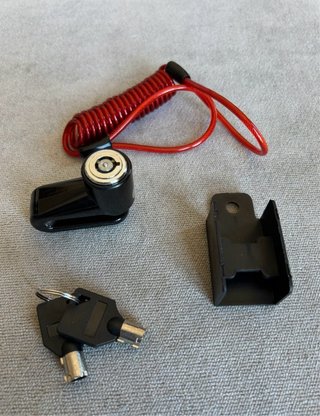 Candado disco + cable acero moto ciclomotor NUEVO