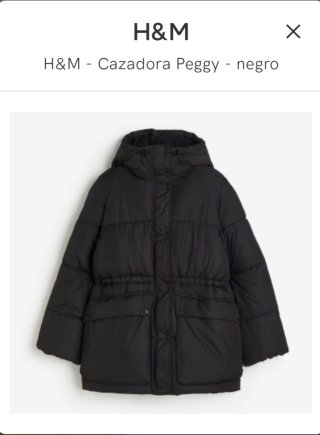 Abrigo acolchado H&M a estrenar