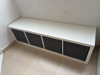 Cajonera blanca con 4 compartimentos