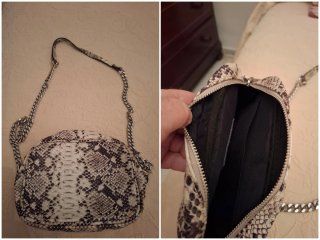 Bolso con estampado de serpiente