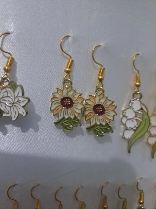Pendientes Artesanales de Girasoles