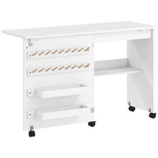 Mesa de coser plegable, mueble rústico, aglomerado