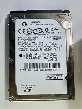Disco Duro Hitachi 320GB SATA 2.5