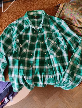 Camisa Lee de cuadros verde