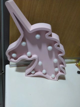 Lámpara de Mesa con Forma de Unicornio