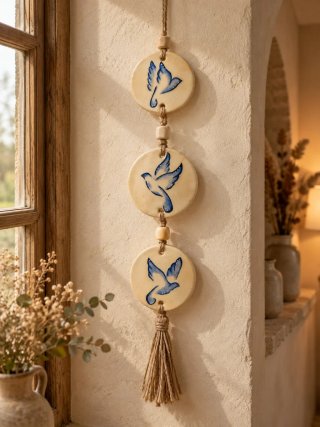 Decoración de pared realizado en arcilla