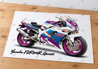 Yamaha FZR 600R Genesis cuadro dibujo colección