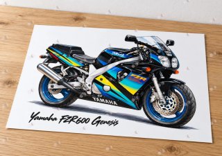 Yamaha FZR 600 Genesis cuadro dibujo colección