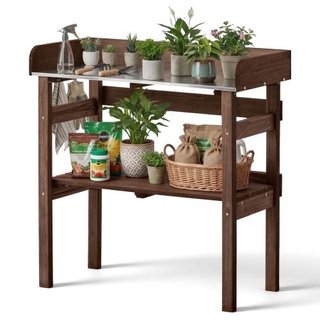 Mesa de trabajo para jardín de 78 x 38 x 82 cm