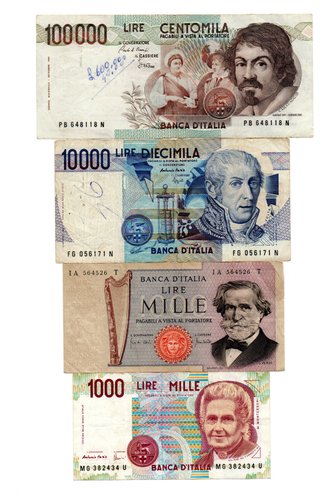 -2- LOTTO BANCONOTE IN LIRE ITALIANE"