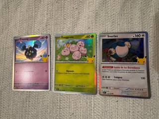 3 Cartas Pokémon 30 Aniversario
