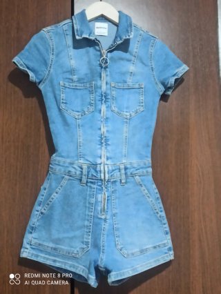 Mono corto vaquero Bershka azul