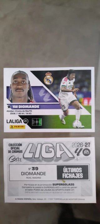 Cromo Panini Liga 2026-27 Diomande