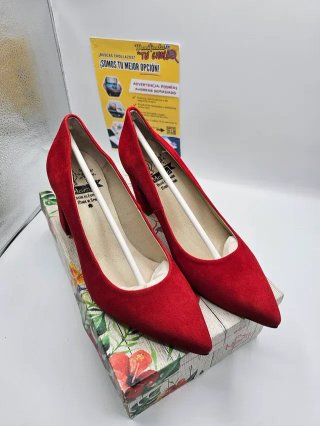 Zapatos de Tacón Rojo Marila Talla 39