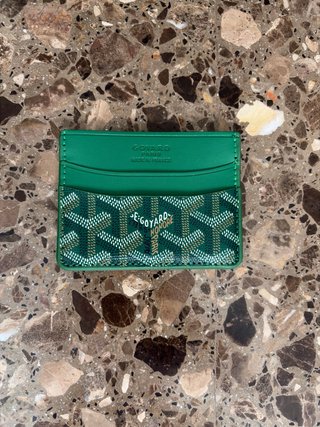 Tarjetero Goyard Verde