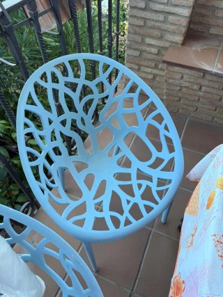 4 Sillas de Diseño Sklum Ores Azul Celeste