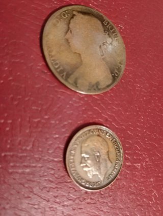 2 Monedas Británicas Antiguas