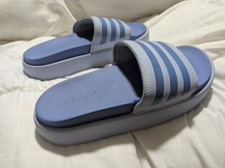 Chanclas adidas Plataforma Azul