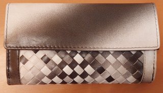 Cartera Monedero de Piel Trenzada
