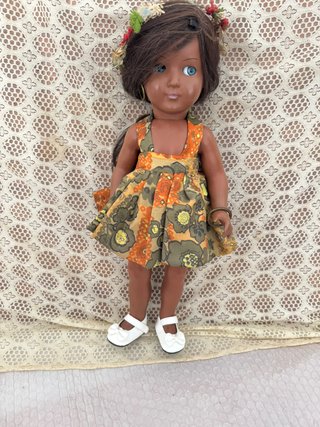 Muñeca Hawaiana de Celuloide 44 cm