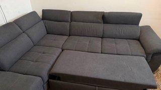 Divano letto angolare grigio