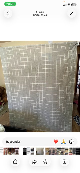 Estor Gris con Estampado de Cuadros
