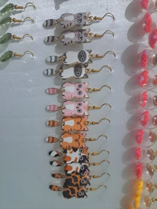 Pendientes Artesanales de Gatos