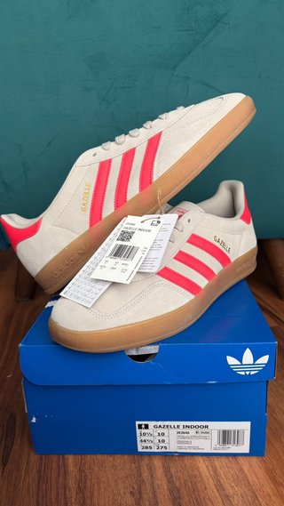 Adidas Gazelle Indoor Beige y Rojas Talla 44.5