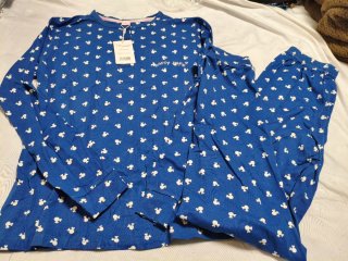 Pijama Mujer Azul Estampado Talla M