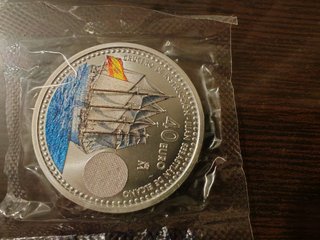 2 Monedas de Plata 40 Euros años 2023 y 2025