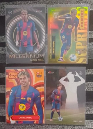 Lote de 4 Cromos de Lamine Yamal