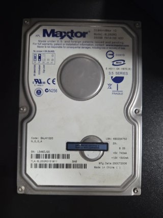 Disco Duro Maxtor DiamondMax 10 250GB