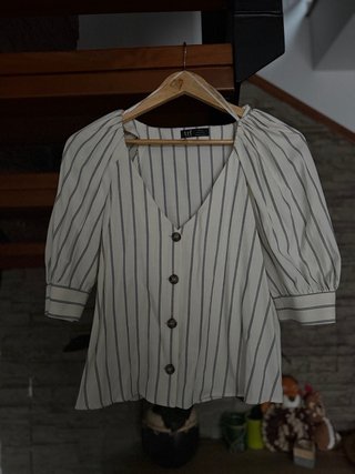 Camisa Zara Rústica Rayas