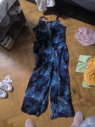 Mono largo estampado azul