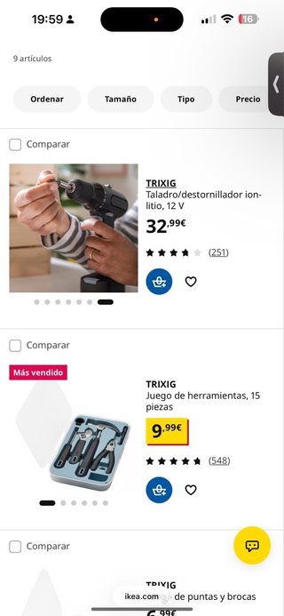 Set de Herramientas y Taladro IKEA TRIXIG