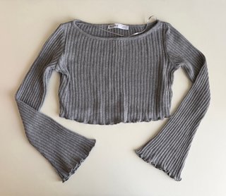 Top Gris Canalé Bershka a estrenar