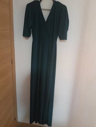 Vestido largo de invitada verde