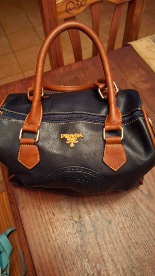 Bolso Prada Azul y Marrón