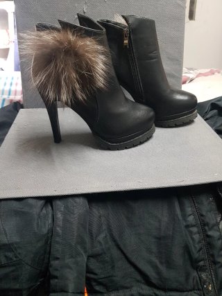 Botines de tacón negros talla 35
