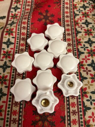 10 Pomos de Estrella M6 Blancos