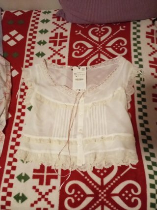 Blusa Blanca Zara Talla XS