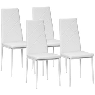 Juego de 4 sillas de comedor con respaldo alto de