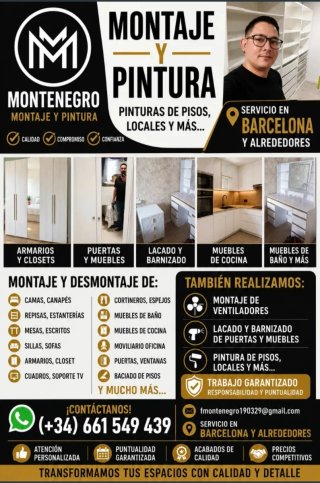 Montaje de muebles, Mudanzas y pintura BCN