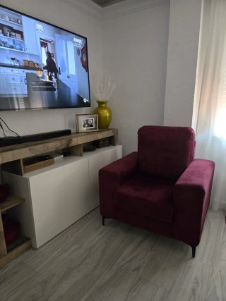 2 Sillones de Terciopelo Morado y blanco roto