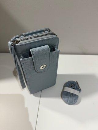 Cartera de Mujer Azul Claro con Tarjetero
