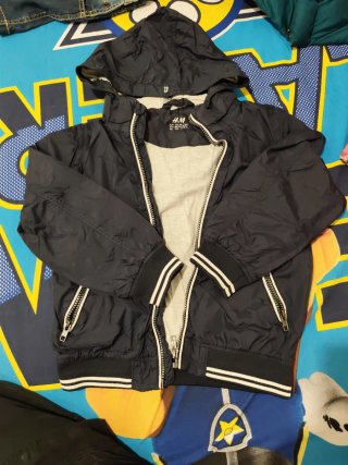 Cortavientos H&M Azul Marino-Talla 128 cm.