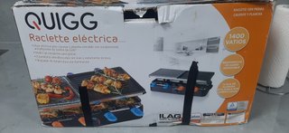 Raclette Eléctrica Quigg 1400W