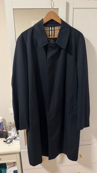 Gabardina Burberry Azul Oscuro