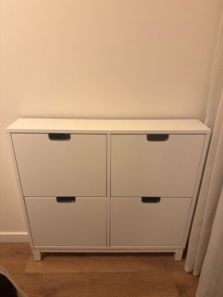 Zapatero Blanco de Madera