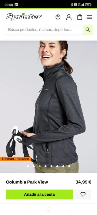 Chaqueta Columbia Park View Gris